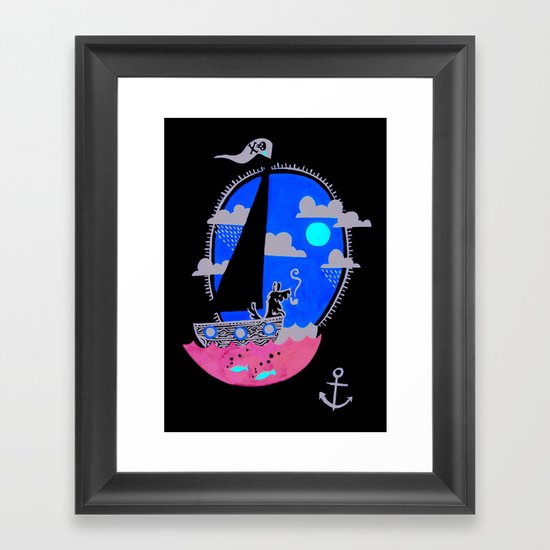 Sea dog Framed Art Print