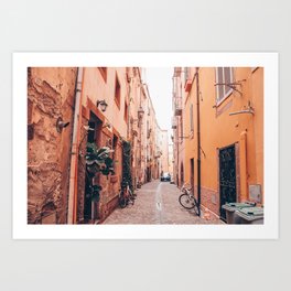 Colored city street | Bosa | Sardinia | Italy Art Print
