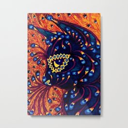 “Psychedelic Cat” by Louis Wain Metal Print
