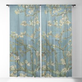 Blossoming Almond Tree Vincent Van Gogh Sheer Curtain