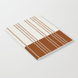 Ethnic Spotted Stripes, Ivory and Terracotta Notebook