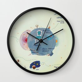 Little Prince Asteroid B612 map Wall Clock