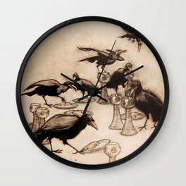 “The Seven Ravens” by Arthur Rackham From The Grimm Brothers Wall Clock