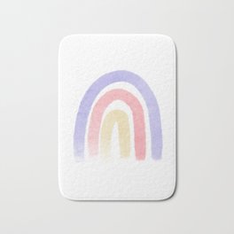 Gentle Rainbow Bath Mat | Digital, Graphicdesign, Rainbow, Pastel, Watercolor, Babyroom, Nursery, Rainbowroom, Pastelrainbow, Acrylic 