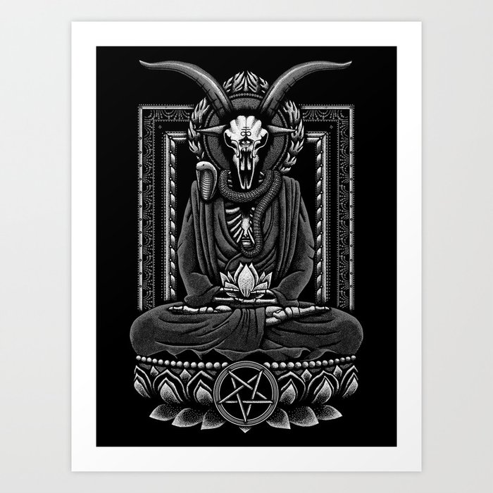 Baphomet Inner Peace Art Print by snazzygaz | Society6