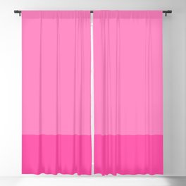Hot Pink Color Block Minimalist Maximalist Solid Stripe Pattern Blackout Curtain