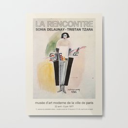 Sonia Delaunay. Exhibition poster for Musee d'Art Moderne in Paris, 1977. Metal Print | Artposter, Livingroomart, Vintagefashion, Painting, Lady, Abstractposter, Design, Avantgarde, Vintagehomedecor, 1977 