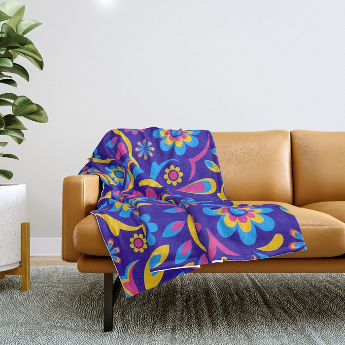 Embroidery Otami Style Throw Blanket