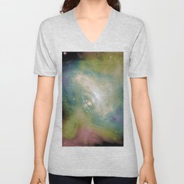 Crab Nebula dark pastels V Neck T Shirt