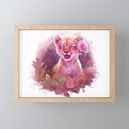 Lion Cub Framed Mini Art Print