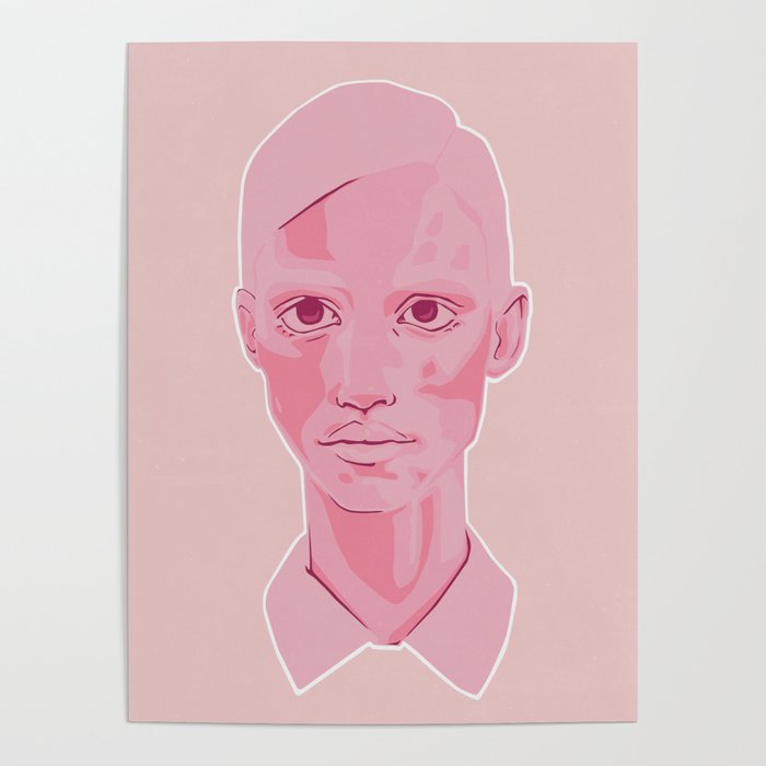 Rebecca pink shades illustration Poster