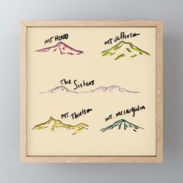 Oregon Mountains Framed Mini Art Print
