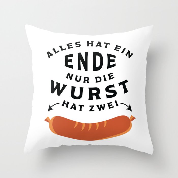 German Sausage Oktoberfest Throw Pillow