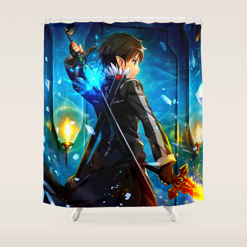 Kirito Sword Art Online Shower Curtain By Mangasekai Society6