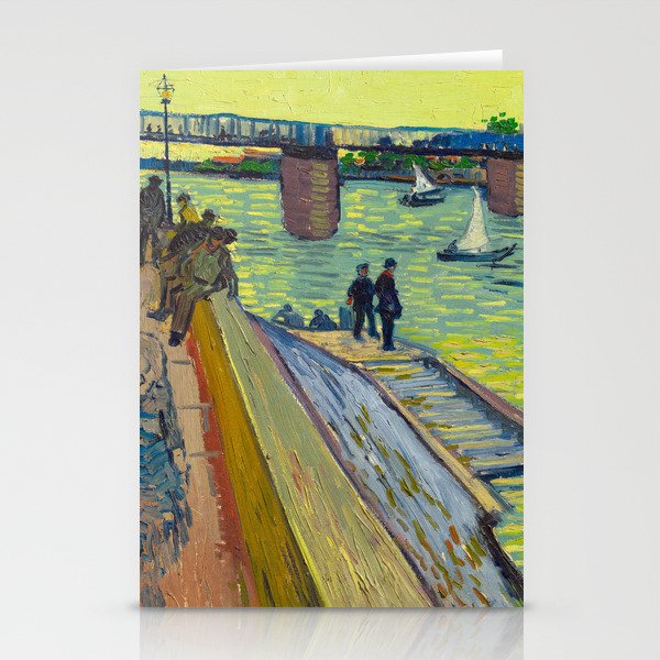 Le Pont de Trinquetaille in Arles, 1888 by Vincent van Gogh Stationery Cards