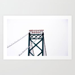 Ambassador Bridge, Detroit Art Print