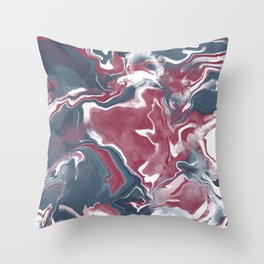 Red And Blue Fluid  Throw Pillow