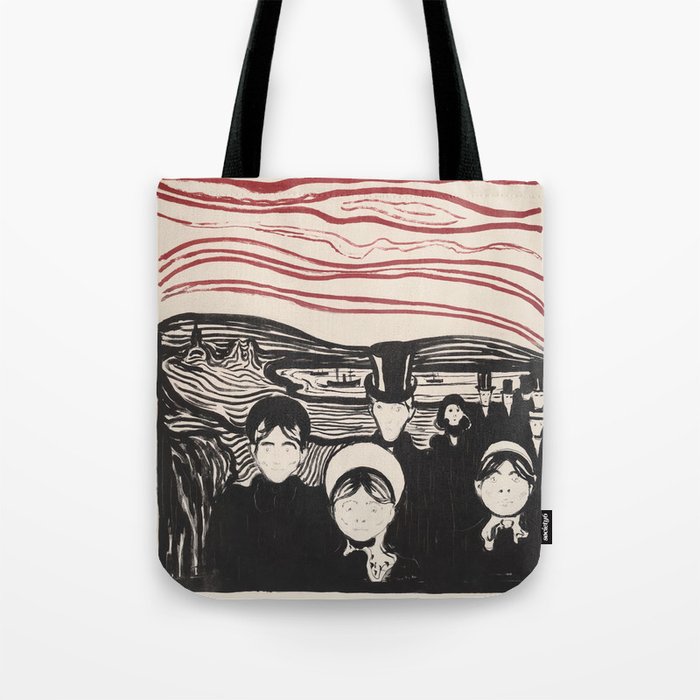 Edvard Munch Anxiety 1896 Tote Bag