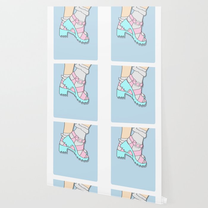 Pastel Pumps Art Retro 90 S Shoes Wallpaper By Wordvinemedia