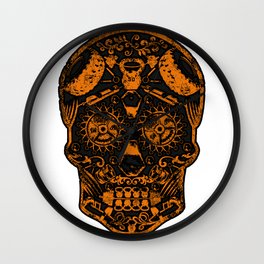 Strongman Sugar Skull, Dia De Los Deadlift Wall Clock | Sports 