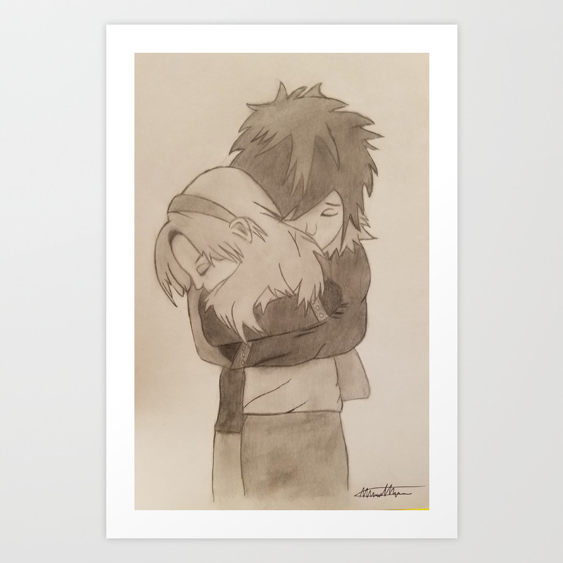 Anime Hug Art Print by MaKenzie | Society6