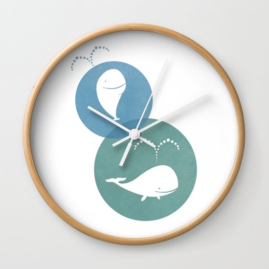 whales Wall Clock