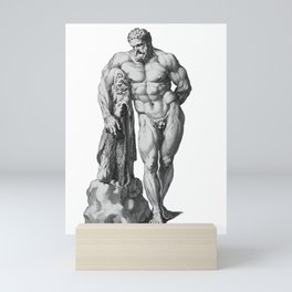 Hercules statue art Mini Art Print