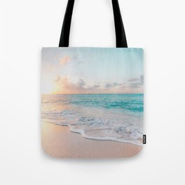 Beautiful tropical turquoise sandy beach photo Tote Bag