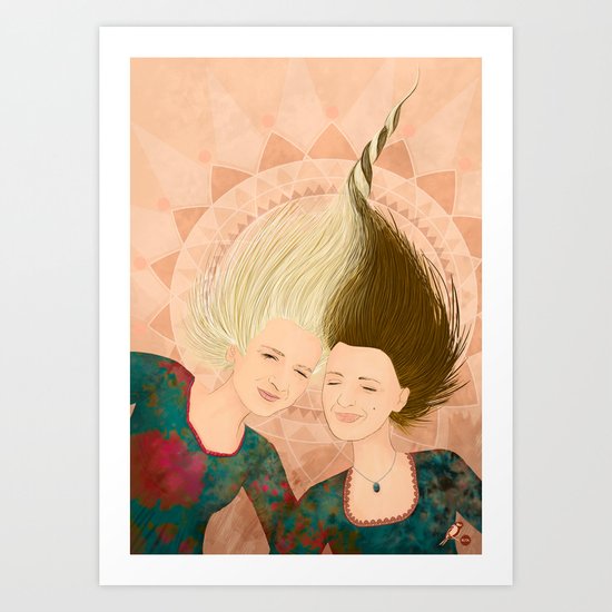 Two sisters Art Print