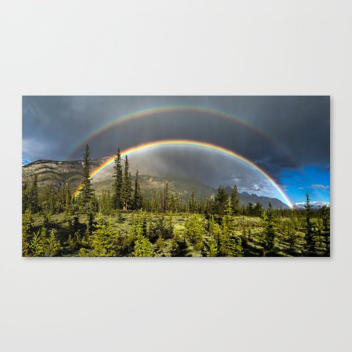Double Rainbow in Jasper Canvas Print
