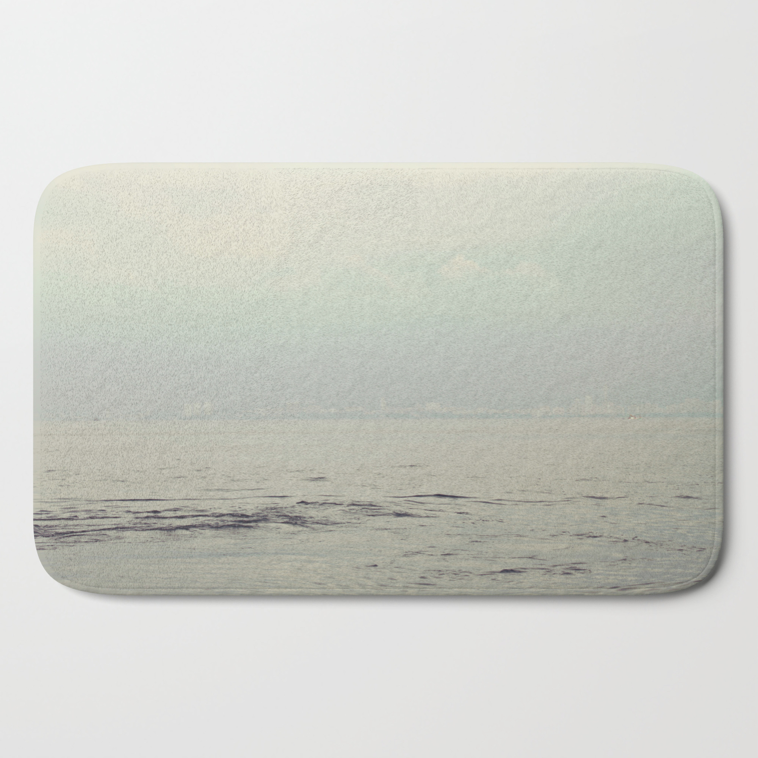 Minimalist Sea Photo Simple Nautical Photography Modern Ocean Print Nature Water Wall Decor Bath Mat
