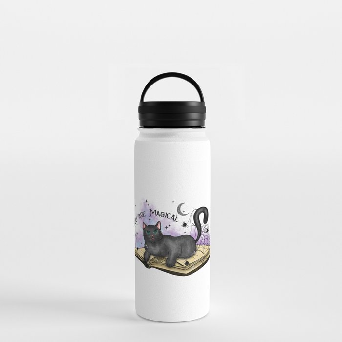 Your are magical halloween cat quote Water Bottle