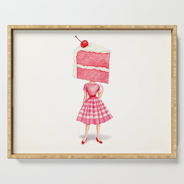 Cake Head Pin-Up - Cherry Serving Tray