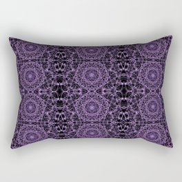 Liquid Light Series 19 ~ Purple Abstract Fractal Pattern Rectangular Pillow