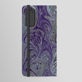 Purple, Blue, & Green Marbled Android Wallet Case