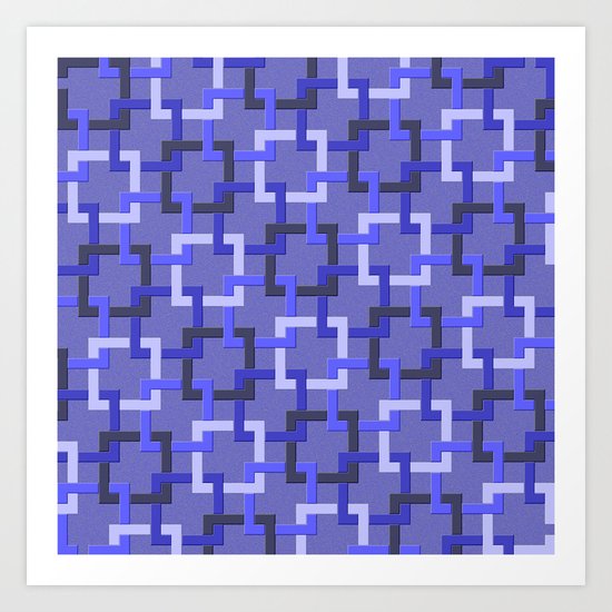 Linked Squares Art Print