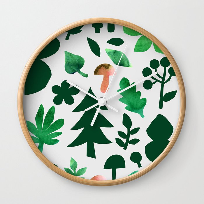 small forest green  Wall Clock