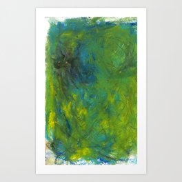 abstract ear grass sunshine - mixed media Art Print