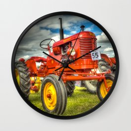Red Tractor Wall Clock