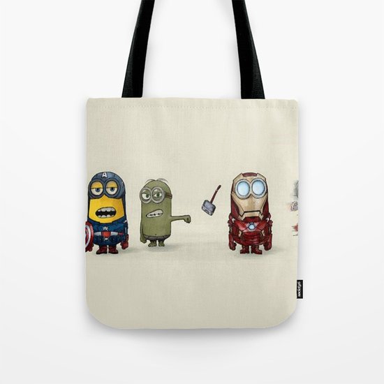 Minion Avengers Tote Bag