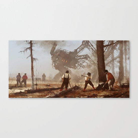 1920 - machine over muscle Canvas Print