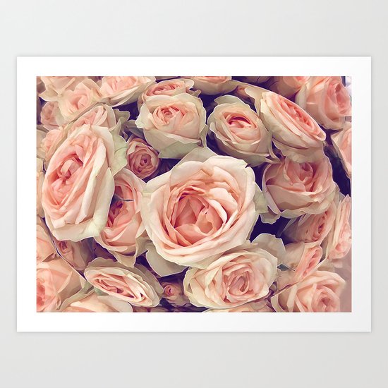 Pink Roses In A Bubble Art Print
