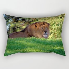 King of the Jungle - Lion deep in thought Rectangular Pillow