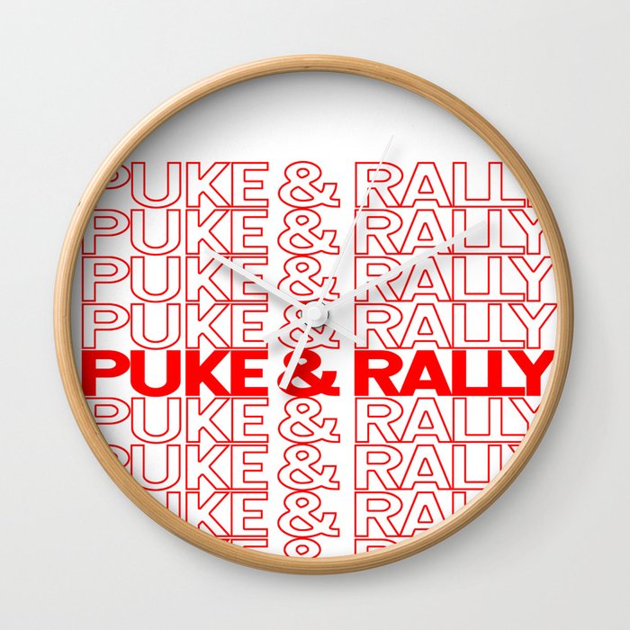 Puke & Rally Wall Clock