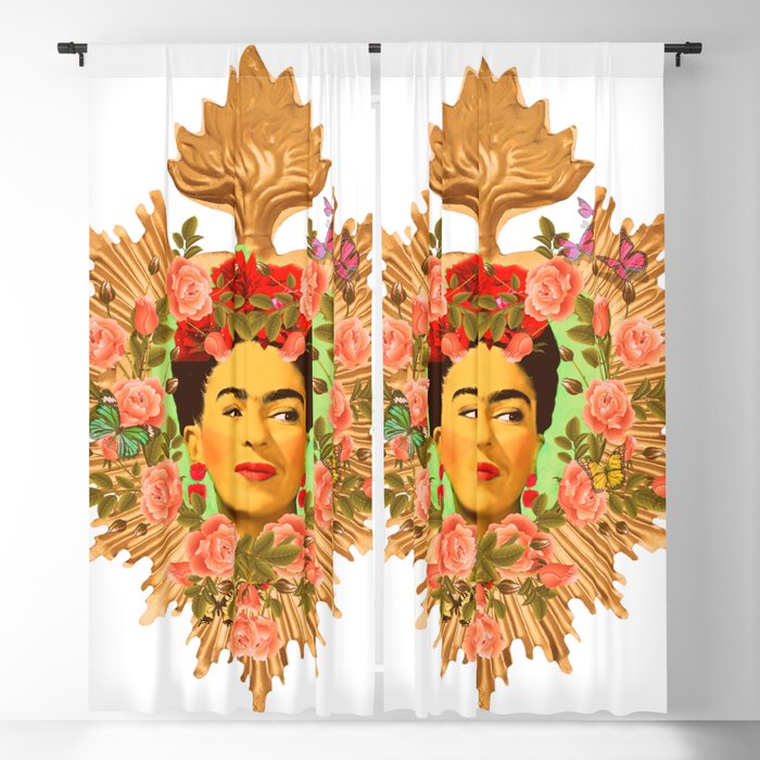 Frida Kahlo Shabby Chic Blackout Curtain