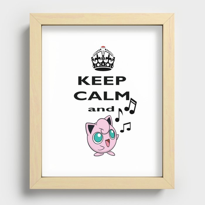 Keep Calm and Sing Jiggly Tune Recessed Framed Print