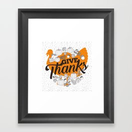 Give Thanks Framed Art Print