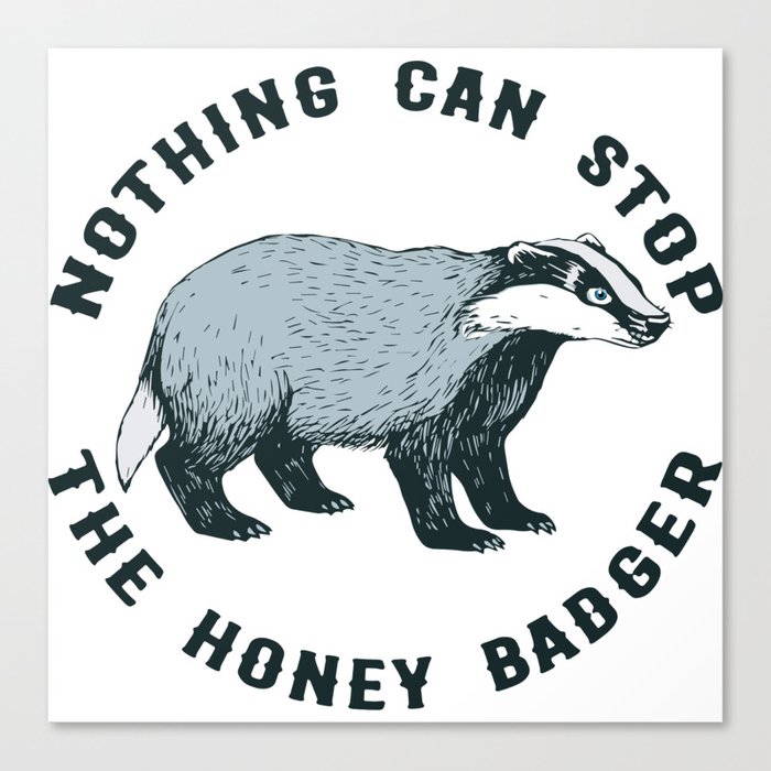 Nothing can stop the honey badger. Canvas Print