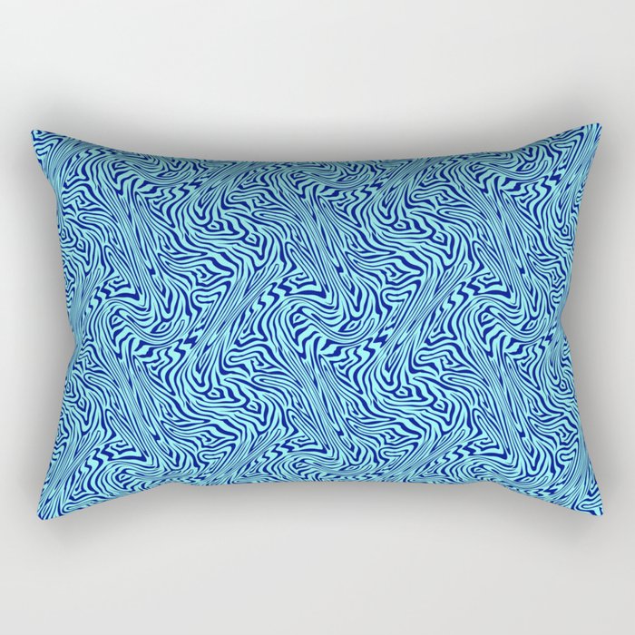 Beautiful bright blue pattern Rectangular Pillow