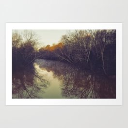 Foggy River at Dawn Art Print | Photo, Landscape, Nature 